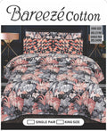 Bareeze Pure Cotton King Size Bed Sheets 2-Pillows 1-king Size Bedsheet