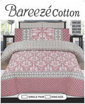 Bareeze Pure Cotton King Size Bed Sheets 2-Pillows 1-king Size Bedsheet